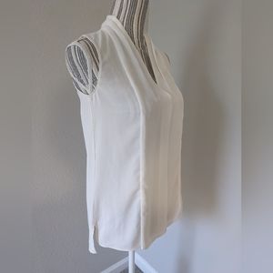 Pleated v-neck top